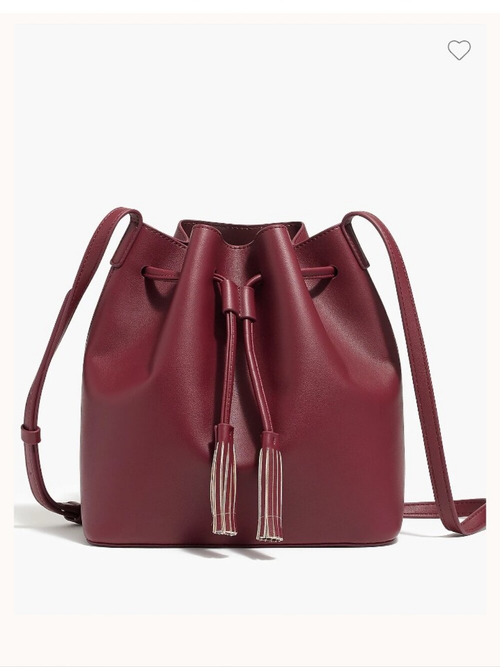 (NWT) J. Crew® Drawstring Crossbody Bag - Red Currant